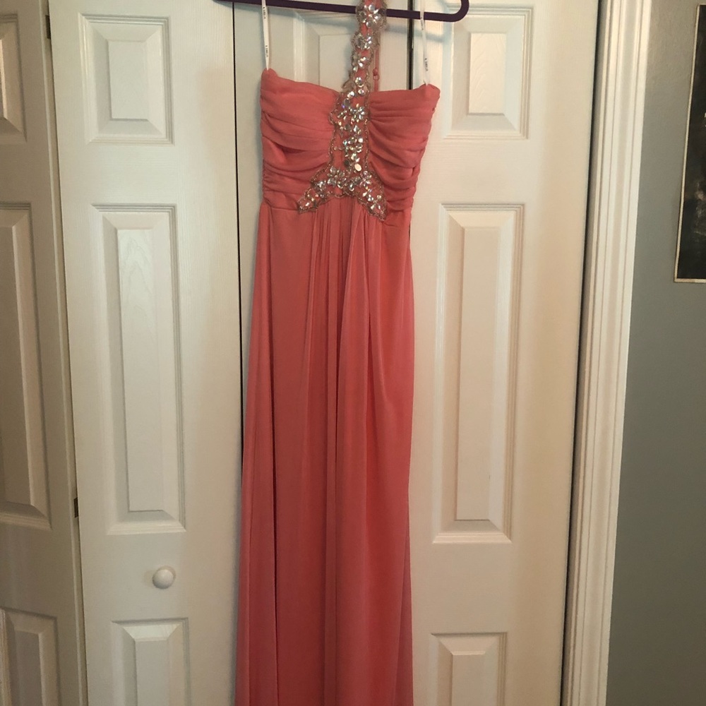 long pink prom dress size 6